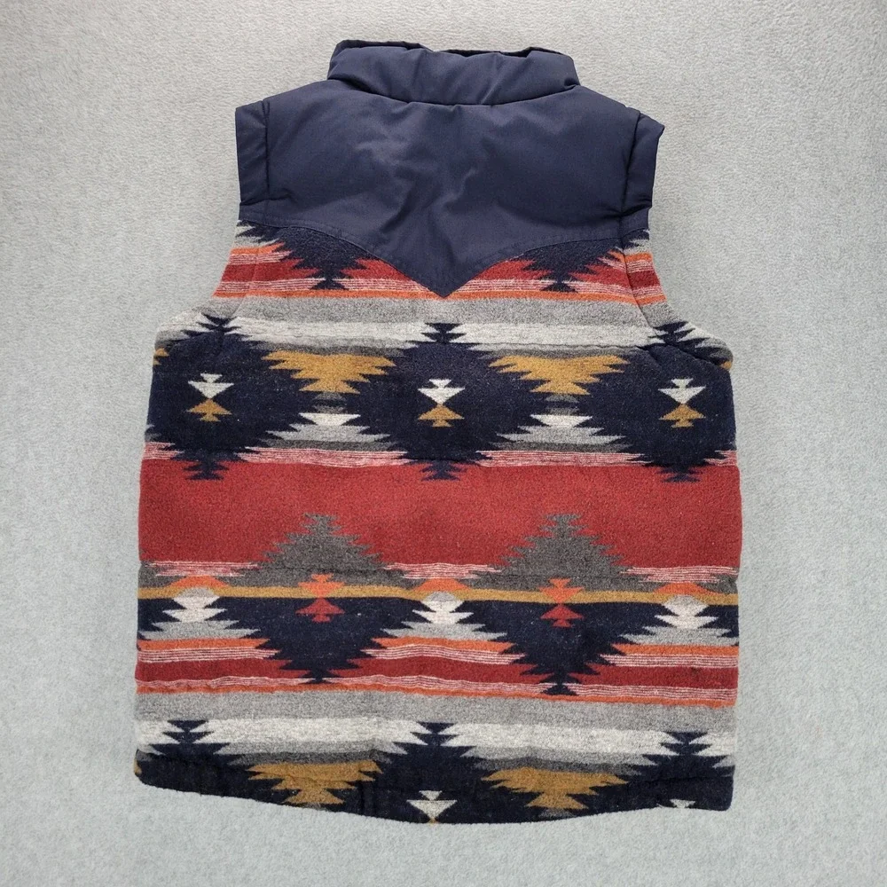 Cinch Boys Southwestern Puffer Vest Red‎ Navy Geometric MWV5090001 Size L 12